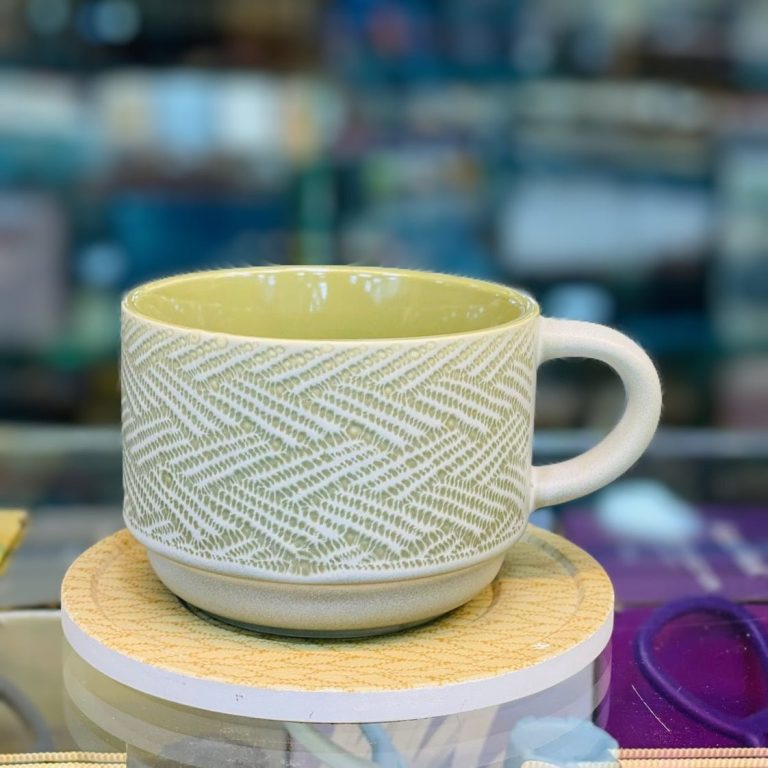 Crafted Ceramic Cup with Coaster Set of 6
