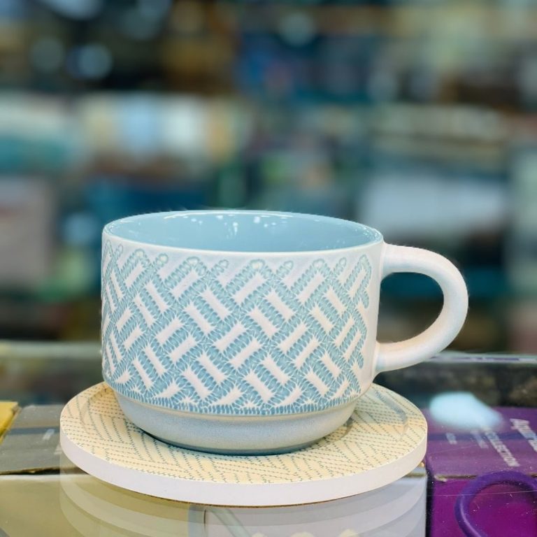 Crafted Ceramic Cup with Coaster Set of 6