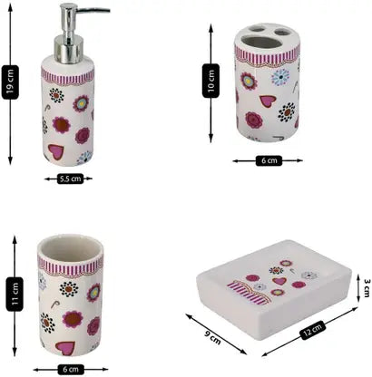 Bathroom Set Multi-color Design 4Pcs Set