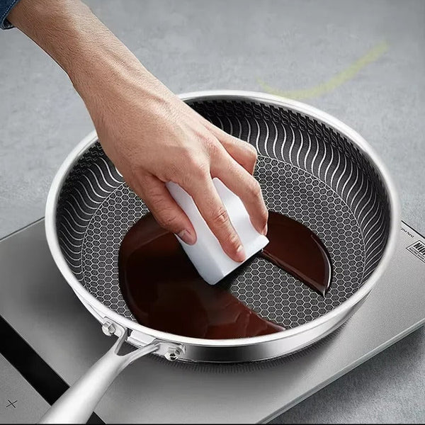 Honeycomb Laser Coated Stainless Steel Frying Pan 26Cm