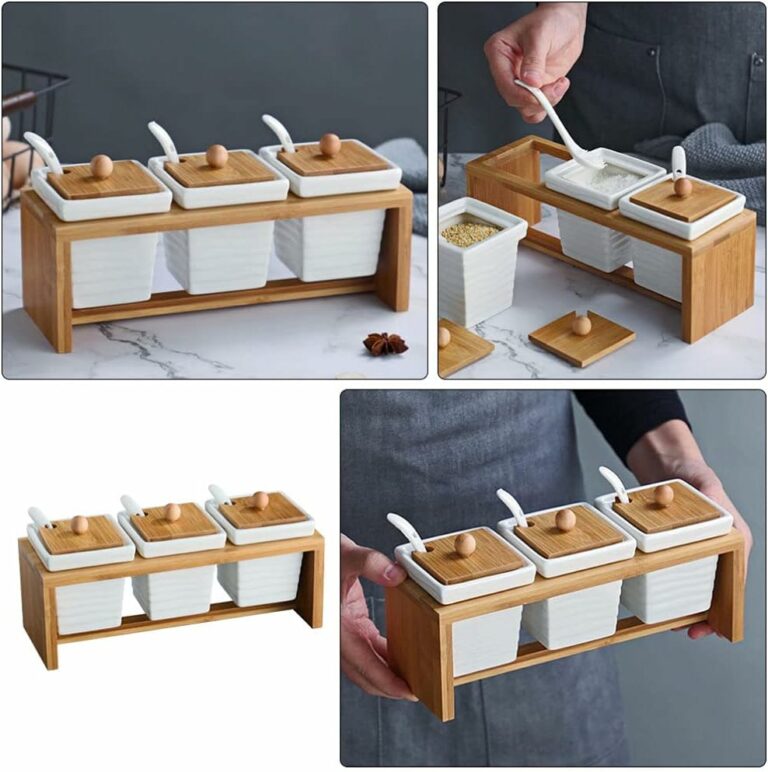 Ceramic Condiment Jar Porcelain Spice Container