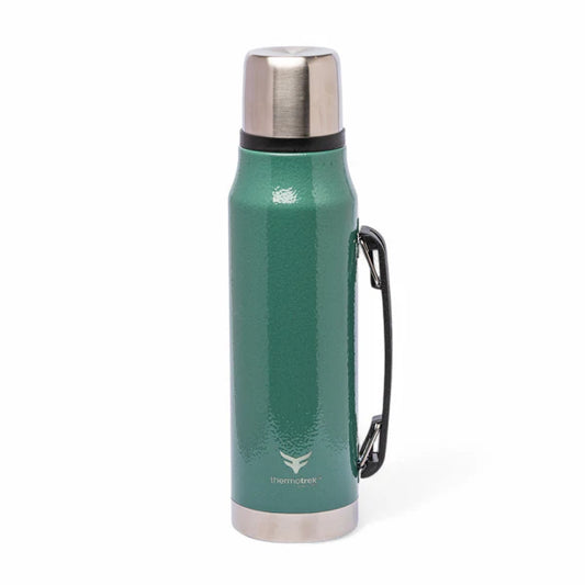 Stainless Steel Insulated Thermos with Handle - 33.8 oz (1000ml), Green