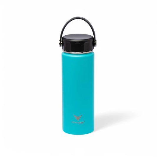 Stainless Steel Insulated Water Bottle with Screw-On Cap - 20 oz (590ml), Sky Blue