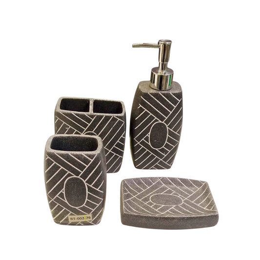 TANGLED LINES BATHROOM SET OF 4