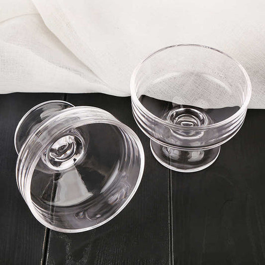 Chinese Crystal Low Footed Bowl Set of 6